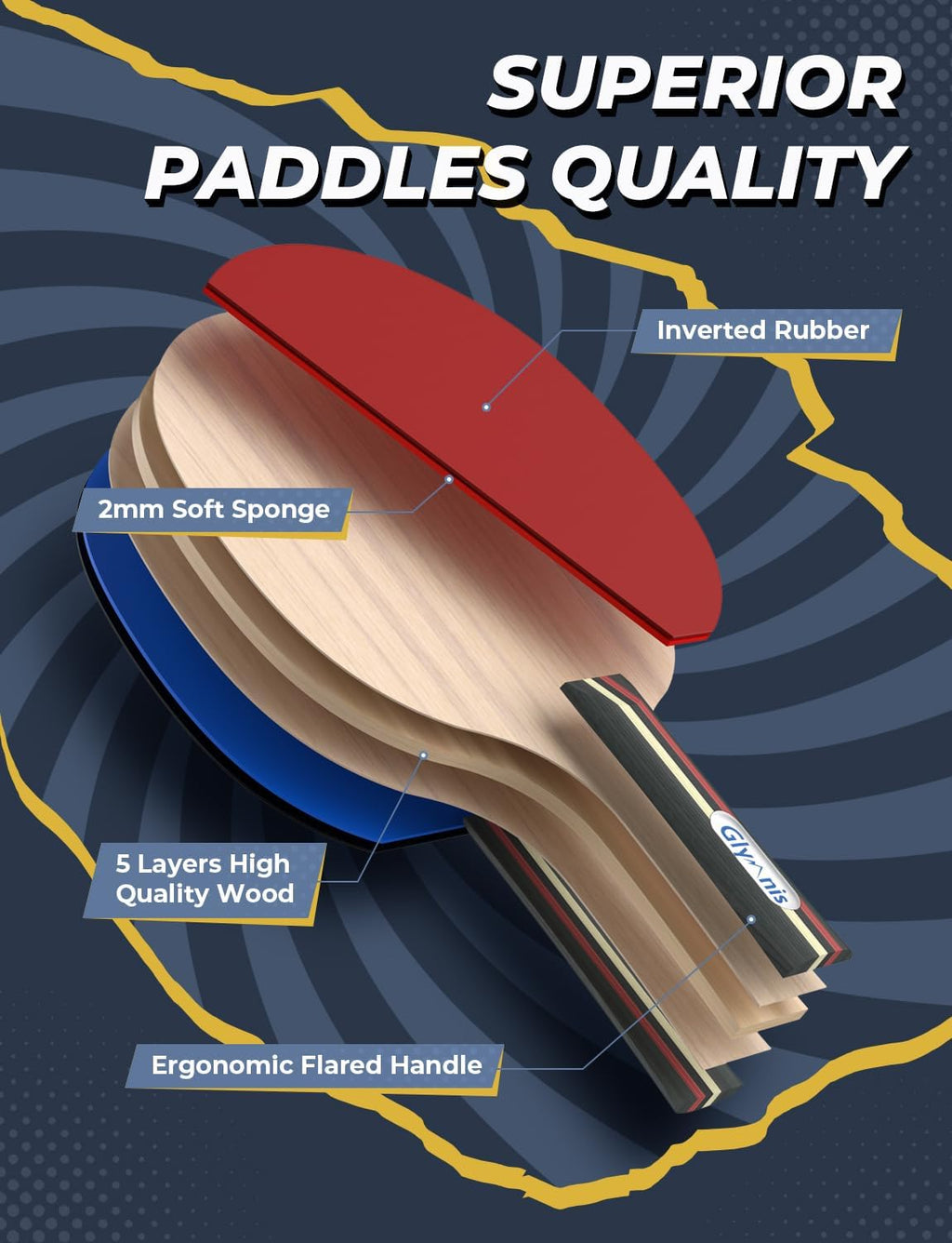 Portable Table Tennis Paddle & Net Set